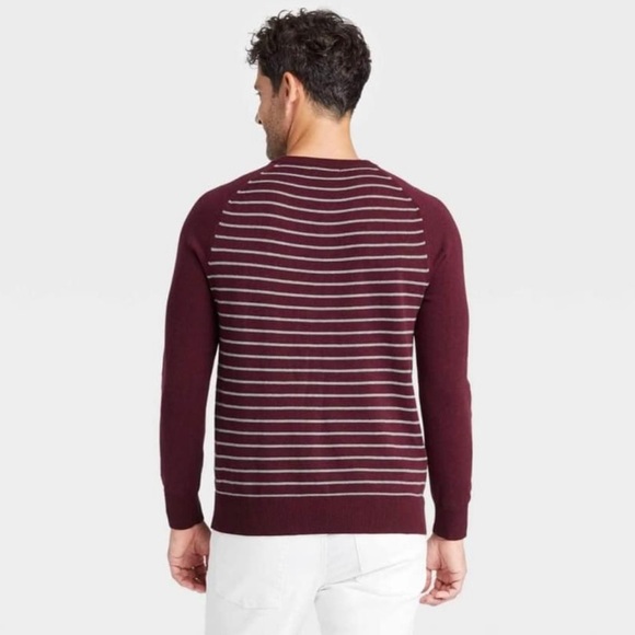 Mens striped crew neck pullover Sweaters - Picture 3 of 3